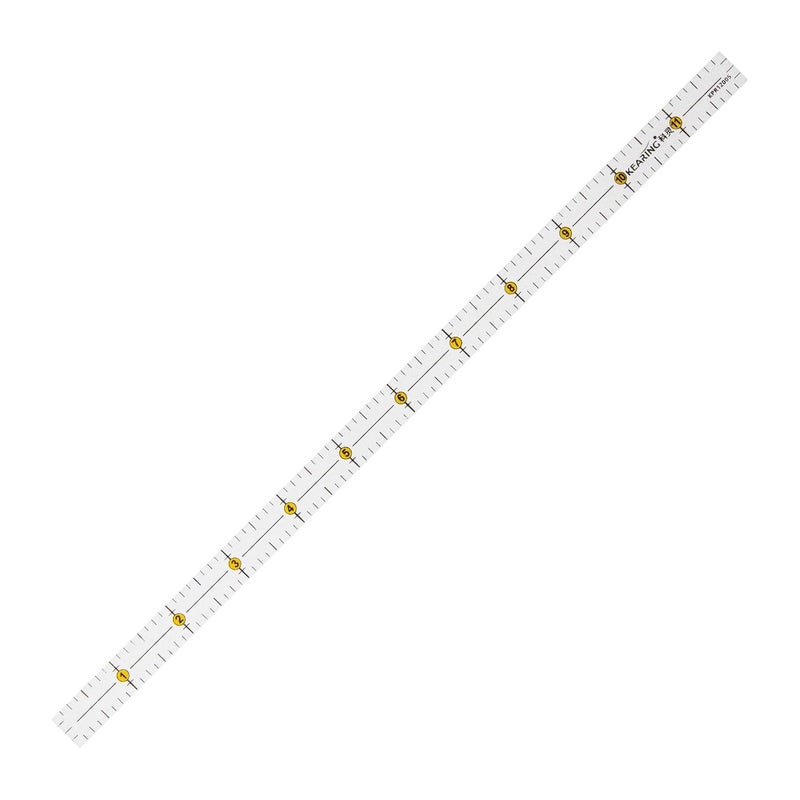 KEARING 1/2" x 12" Pocket Quilting Ruler, Non-Slip Acrylic Sewing Ruler for Cutting Fabric, Clear Mini Quilting Ruler for Pattern Making and Sewing - Image 1
